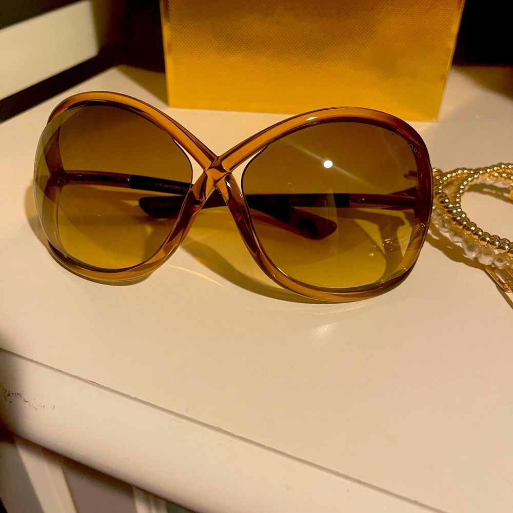 Tom Ford Whitney Oversized Brown Gradient Sunglasses